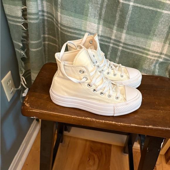 Converse all star lift High-Top Sneakers - Cream size 5 - Picture 2 of 7